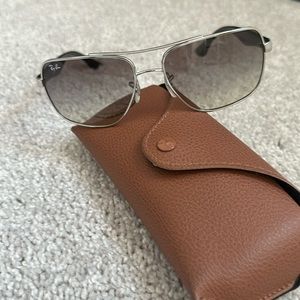 Like new Silver Ray-Ban sunglasses.  Barely used!